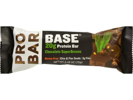 Probar Protein Bar - Base - Chocolate Supergreens - 2.46 Oz - 1 Case Online Hot Sale