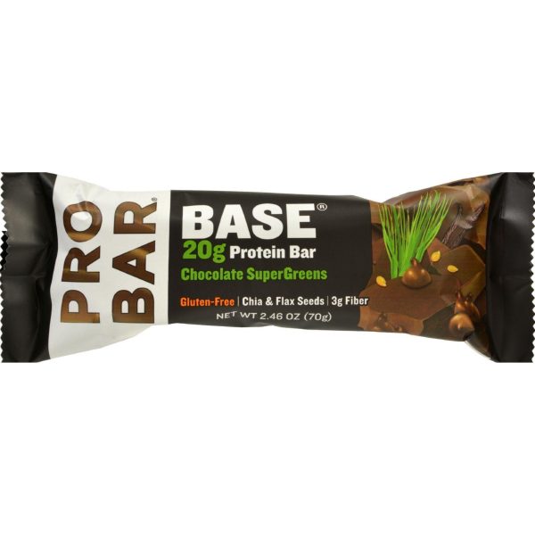 Probar Protein Bar - Base - Chocolate Supergreens - 2.46 Oz - 1 Case Online Hot Sale