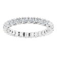 14K White 1 3 8 CTW Natural Diamond Eternity Band Fashion