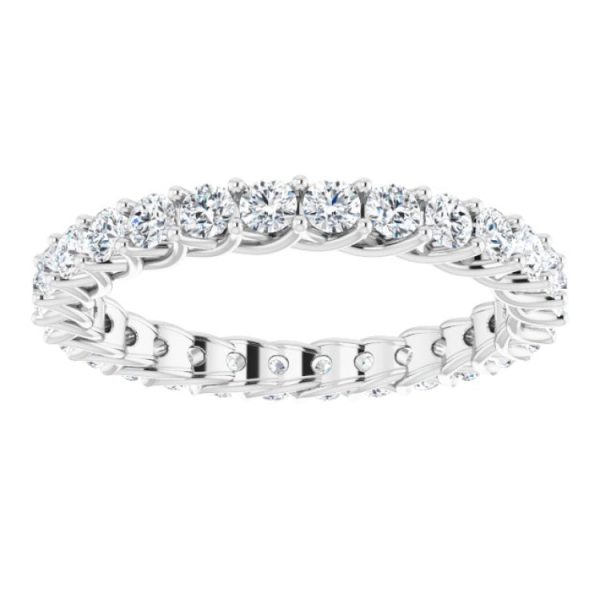 14K White 1 3 8 CTW Natural Diamond Eternity Band Fashion