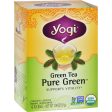 Yogi Organic Pure Green Herbal Tea - 16 Tea Bags - Case Of 6 Online Sale