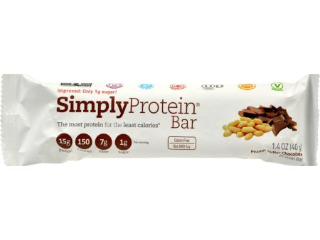 Simplyprotein Protein Bar - Peanut Butter Chocolate - 1.41 Oz - Case Of 12 Online now