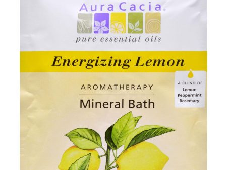 Aura Cacia Aromatherapy Mineral Bath Energizing Lemon - 2.5 Oz - Case Of 6 For Discount