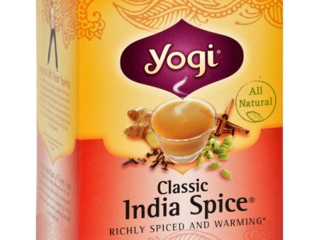 Yogi Herbal Tea Caffeine Free Classic India Spice - 16 Tea Bags - Case Of 6 For Discount