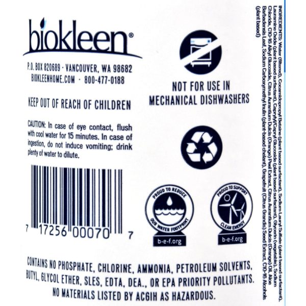 Biokleen Natural Dish Liquid - Case Of 12 - 32 Oz Online Hot Sale