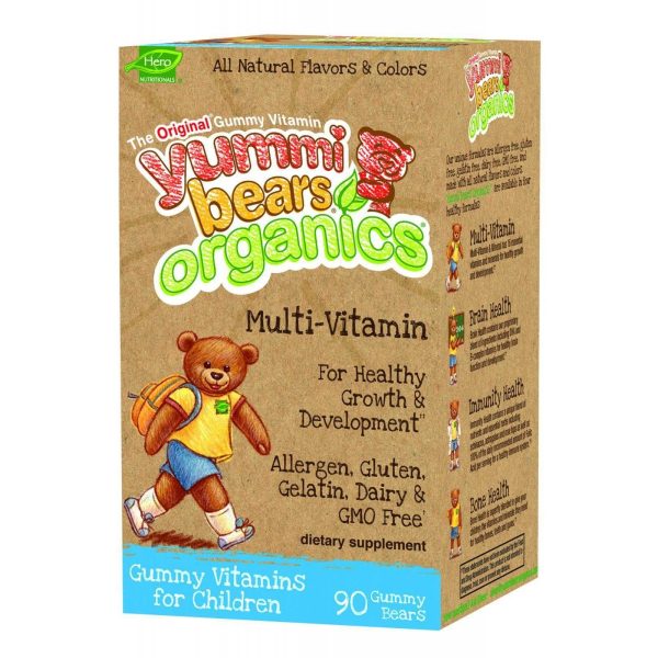 Yummy Bears Organics Multi Vitaminand Mineral - Gummy - Children - 90 Count For Sale