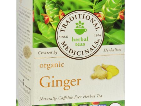 Traditional Medicinals Organic Ginger Herbal Tea - 16 Tea Bags - Case Of 6 Cheap