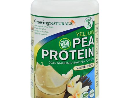 Growing Naturals Pea Protein Powder - Vanilla Blast - 33.5 Oz For Cheap