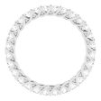 14K White 1 3 8 CTW Natural Diamond Eternity Band Fashion