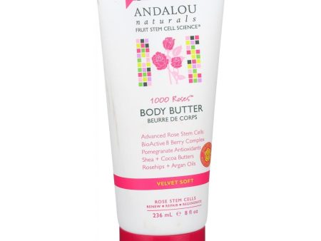 Andalou Naturals Body Butter - 1000 Roses - 8 Oz Cheap