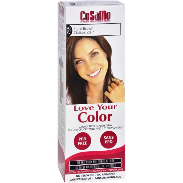 Love Your Color Hair Color - Cosamo - Non Permanent - Light Brown - 1 Count on Sale