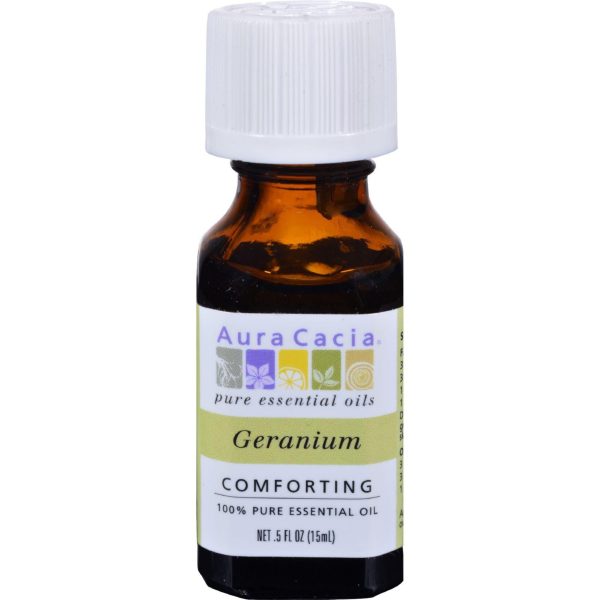 Aura Cacia Pure Essential Oil Geranium - 0.5 Fl Oz Discount