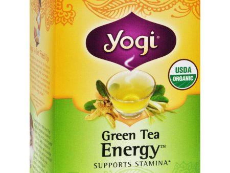 Yogi Energy Herbal Tea Green Tea - 16 Tea Bags - Case Of 6 Online