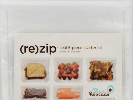 Blue Avocado Bag - Re-zip - Seal Starter Kit - Clear - 5 Pieces Online now