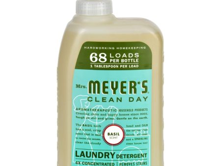 Mrs. Meyer s 68 Load 4x Laundry Detergent - Basil- 34 Fl Oz For Sale