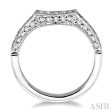 1 3 Ctw Diamond Matching Wedding Band in 14K White Gold Discount