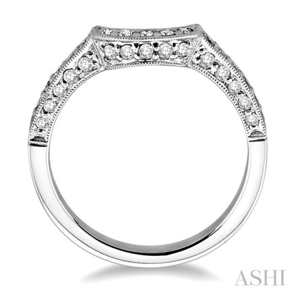 1 3 Ctw Diamond Matching Wedding Band in 14K White Gold Discount