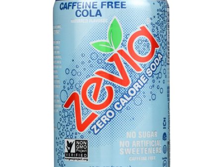 Zevia Soda - Zero Calorie - Cola - Caffeine Free - Can - 6-12 Oz - Case Of 4 For Sale