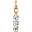 14K Yellow 1 4 CTW Natural Diamond Three-Stone Pendant Supply