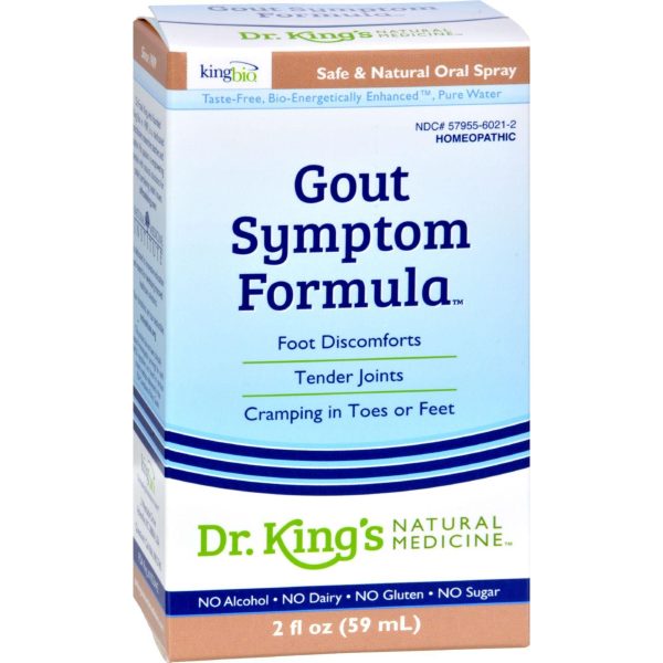 King Bio Homeopathic Gout Symptom Reliever - 2 Fl Oz For Sale