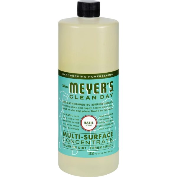 Mrs. Meyer s Multi Surface Concentrate - Basil - 32 Fl Oz Sale