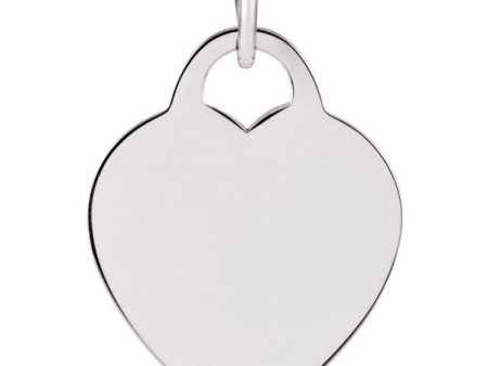 Sterling Silver Heart Charm Pendant Discount