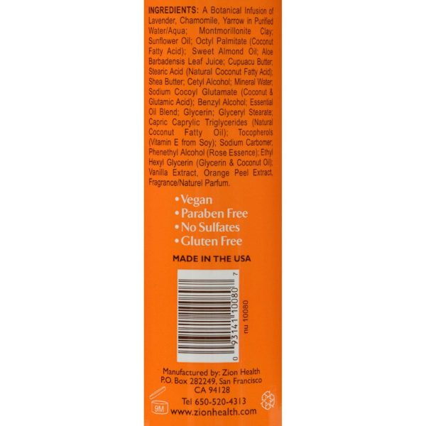 Zion Health Lotion - Adama Mineral Moisture Intense Daily - Orange Vanilla - 8 Oz Fashion