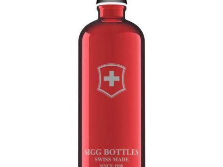 Sigg Water Bottle - Swiss Emblem - Red - 1 Liter For Sale