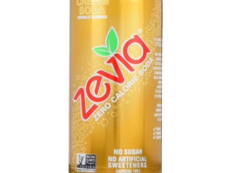 Zevia Soda - Zero Calorie - Cream Soda - Tall Girls Can - 16 Oz - Case Of 12 Sale