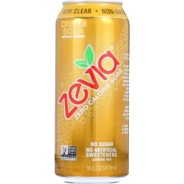 Zevia Soda - Zero Calorie - Cream Soda - Tall Girls Can - 16 Oz - Case Of 12 Sale