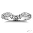 1 3 Ctw Diamond Matching Wedding Band in 14K White Gold Discount