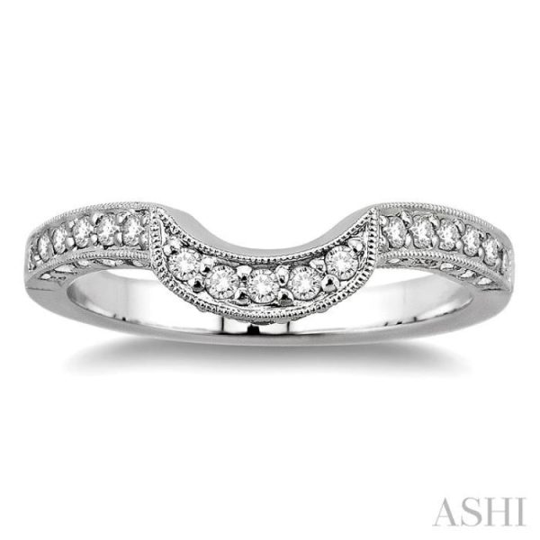 1 3 Ctw Diamond Matching Wedding Band in 14K White Gold Discount