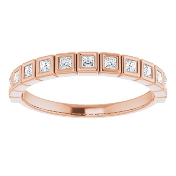 14K Rose 1 3 CTW Natural Diamond Anniversary Band For Discount