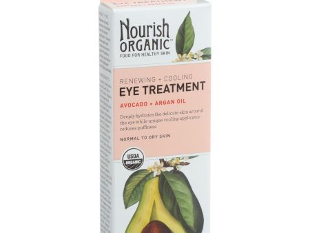 Nourish Organic Eye Treatment Cream - Renewing And Cooling - Avocado And Argan Oil - .5 Oz For Discount