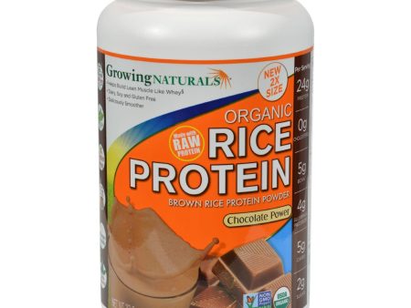 Growing Naturals Rice Protein Powder - Chocolate Power - 33.6 Oz Cheap