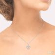 1 4 Ctw Round Cut Diamond Fleur De Lis Pendant in 14K White Gold with Chain Hot on Sale