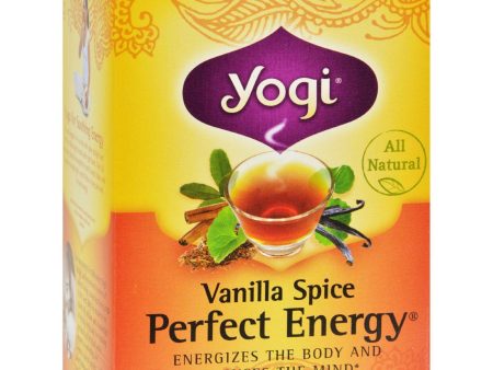 Yogi Perfect Energy Herbal Tea Vanilla Spice - 16 Tea Bags - Case Of 6 For Discount