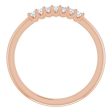 14K Rose 1 6 CTW Natural Diamond Anniversary Band Hot on Sale