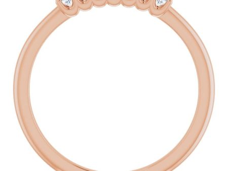 14K Rose 1 6 CTW Natural Diamond Anniversary Band Hot on Sale