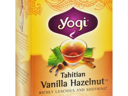 Yogi 100% Natural Herbal Tea Caffeine Free Vanilla Hazelnut - 16 Tea Bags - Case Of 6 Sale