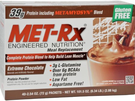 Met-rx Engineered Nutrition Meal Replacement Extreme Chocolate - 40 Packets Online Sale