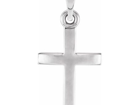 Sterling Silver 23x15.9 mm Cross Pendant For Discount