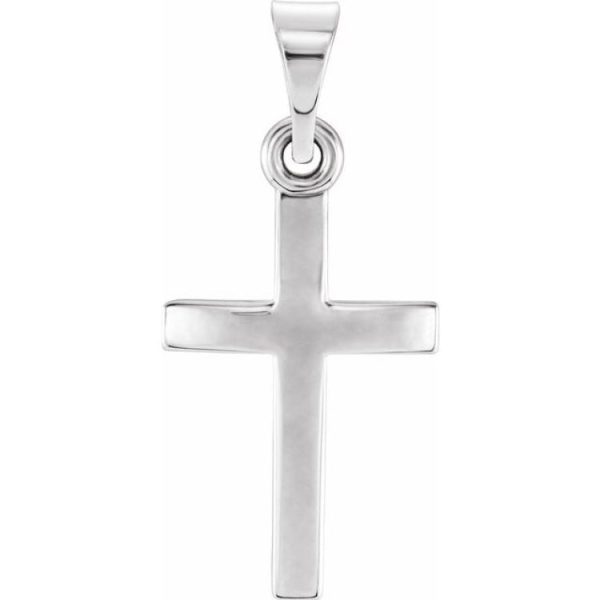 Sterling Silver 23x15.9 mm Cross Pendant For Discount