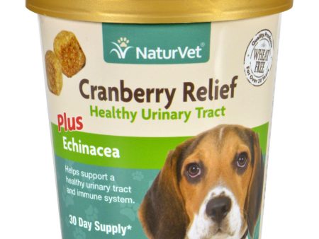 Naturvet Cranberry Relief - Plus Echinacea - Dogs - Cup - 60 Soft Chews For Sale