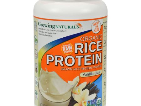 Growing Naturals Rice Protein Powder - Vanilla Blast - 32.8 Oz Supply