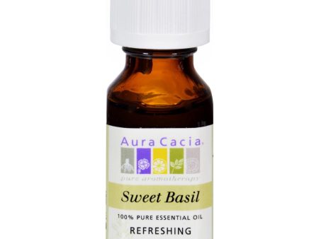 Aura Cacia Pure Essential Oil Sweet Basil - 0.5 Fl Oz on Sale