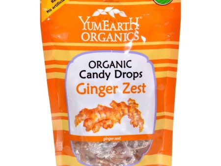 Yummy Earth Organic Candy Drops Ginger Zest 3.3 Oz - Case Of 6 - 3.3 Oz Sale