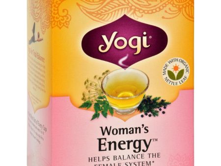 Yogi Woman s Energy Herbal Tea Caffeine Free - 16 Tea Bags - Case Of 6 Discount