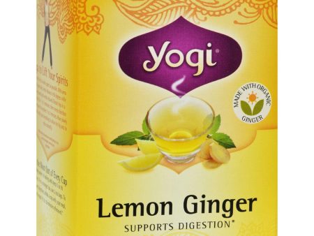 Yogi 100% Natural Herbal Tea Caffeine Free Lemon Ginger - 16 Tea Bags - Case Of 6 Fashion