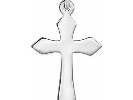 14K White Cross Pendant Sale